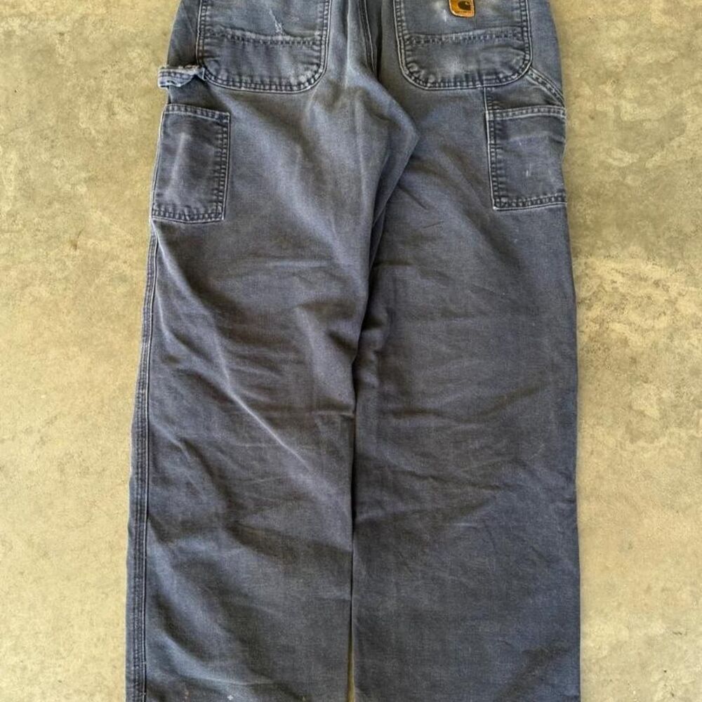 Carhartt Men's Grey and Black Trousers